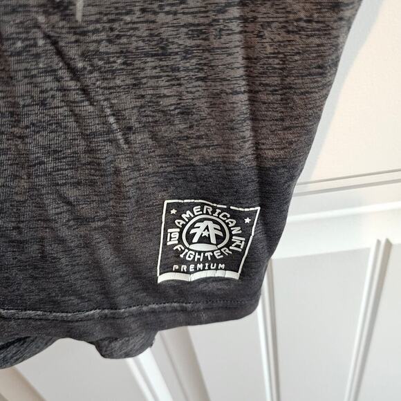 American Fighters Shirt Mens 3X Gray V-neck Short Sleeve MMA Streetwear Y2K - Picture 6 of 11